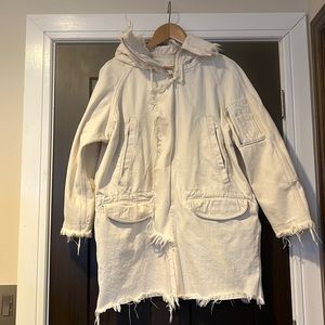 R13 canvas/denim coat